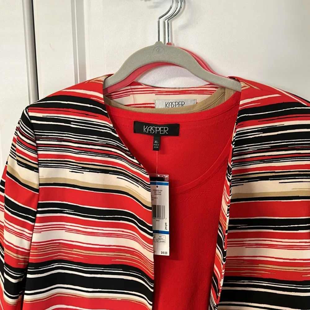 3 pieces Kasper including 3/4 length jacket plus 2 knit tops .  Tops NWT - Picture 12 of 15